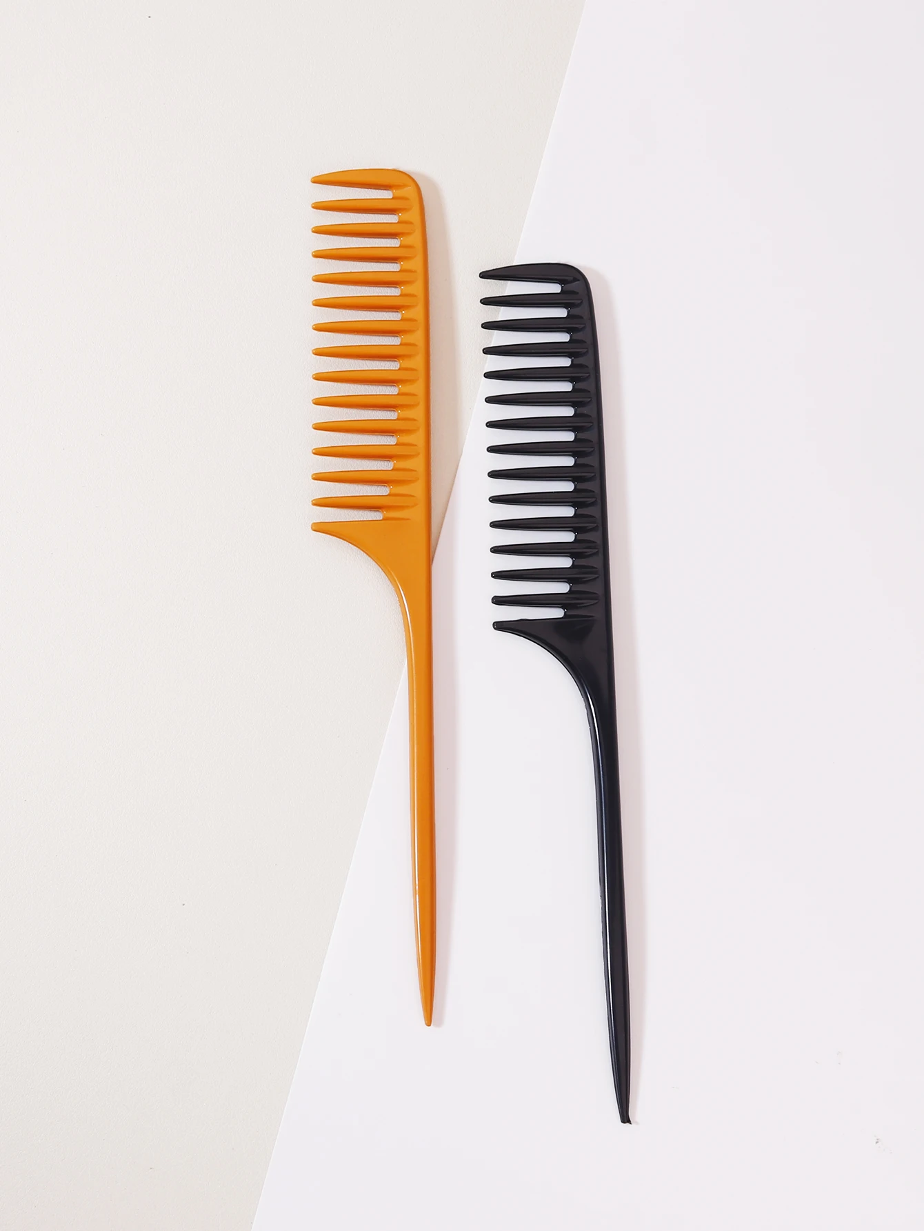 1pc wide toothed anti-static thickened pointed tail comb wide toothed pointed tail comb salon comb Special for real hair wigs