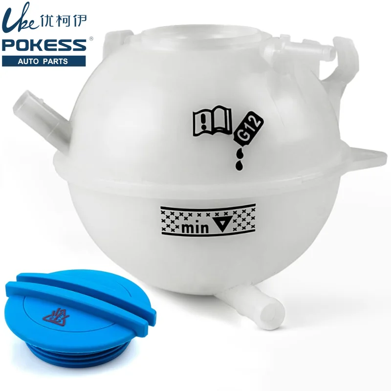 

1K0121407A Car Engine Coolant Expansion Pot with Cover and Sensor 2-pin for Audi A1 A3 A4 A5 Skoda Octavia Superb 1K0121407