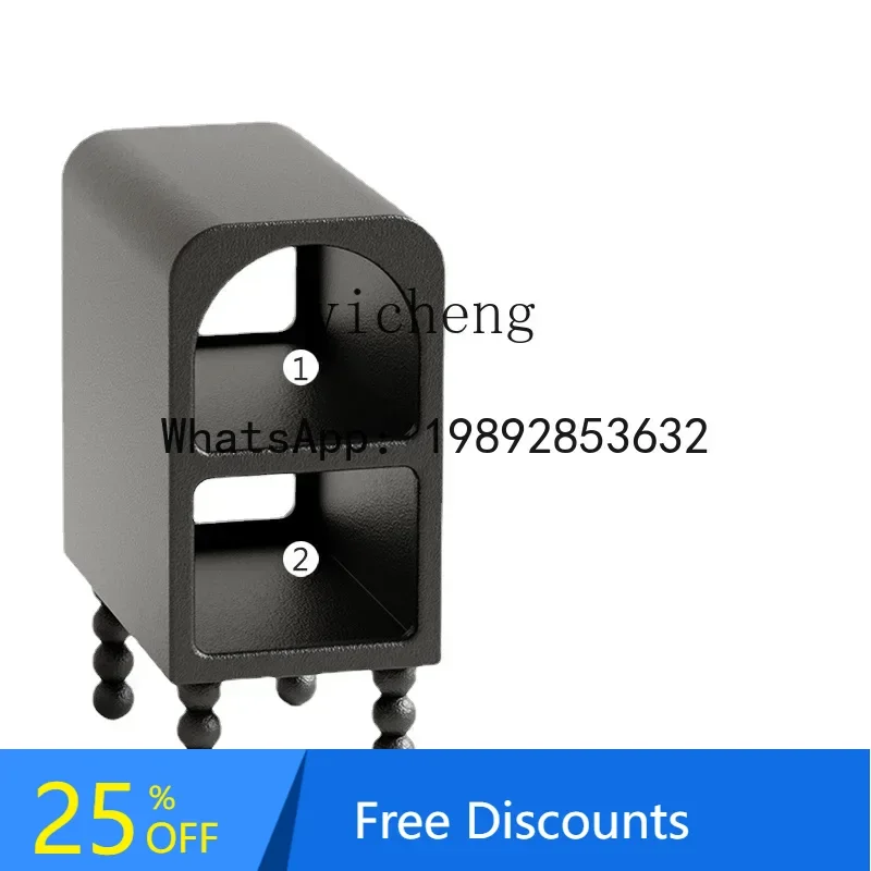 LYY Bedside Table Small Floor Storage Rack Ultra Narrow Sofa Side Table Bedside Cabinet