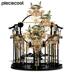 Piececool Model Building Kits Jewelry of the Imperial Palace 3D Metal Puzzle Earing&Hairpin&Necklace Sets DIY Toys for Adult