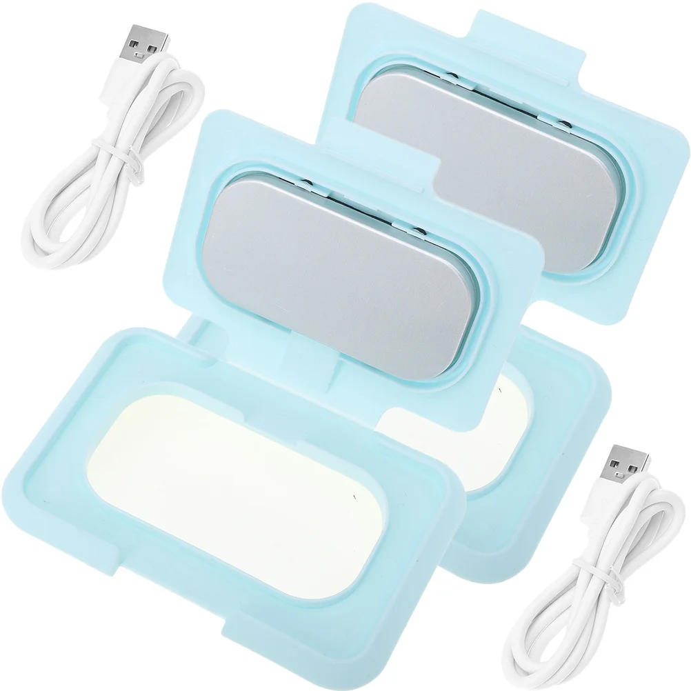 2 قطعة مناديل الطفل المحمولة دفئا مبللة مسح سخان درجة حرارة ثابتة لتغيير الحفاضات السفر المنزل مسح دفئا