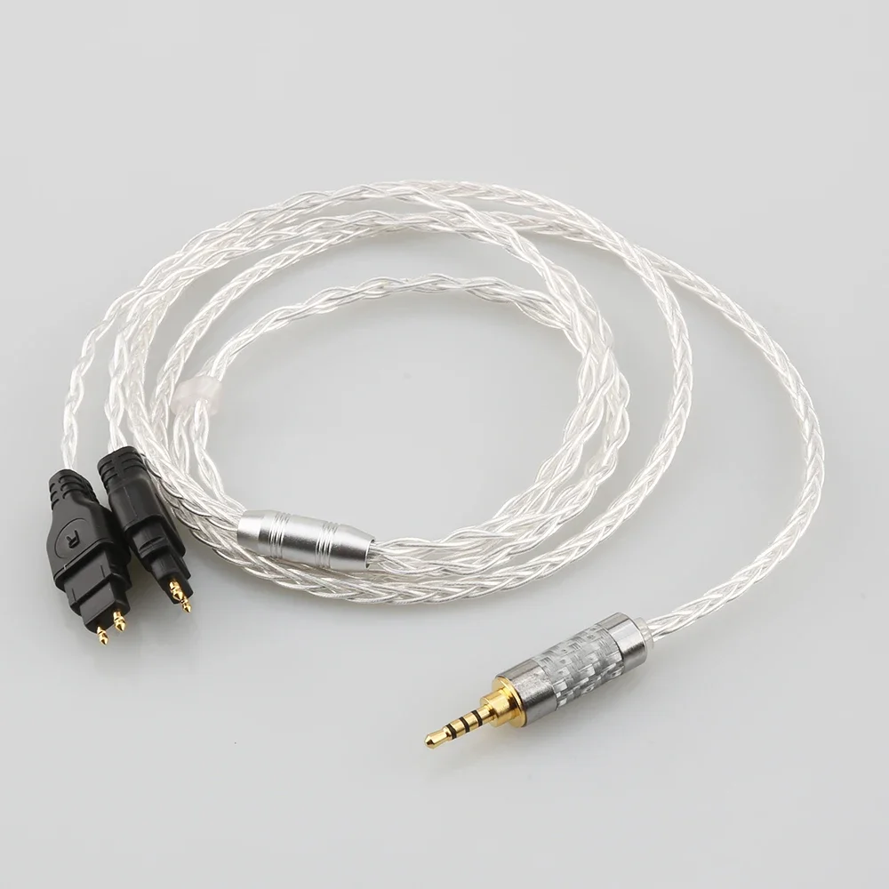 3.5mm 2.5mm XLR 4.4mm 8 Core Silver Plated OCC Earphone Cable For Sennheiser HD580 HD600 HD650 HDxxx HD660S HD58x HD6xx