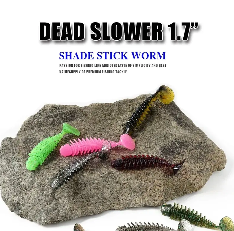 SUNMILE Angeln Weiche Köder Wurm Künstliche Köder 4 cm/0,6g 20 stücke Felsen Angeln Wobbler Leurre Souple Köder Barsch Forelle Bass Köder – Detail 1