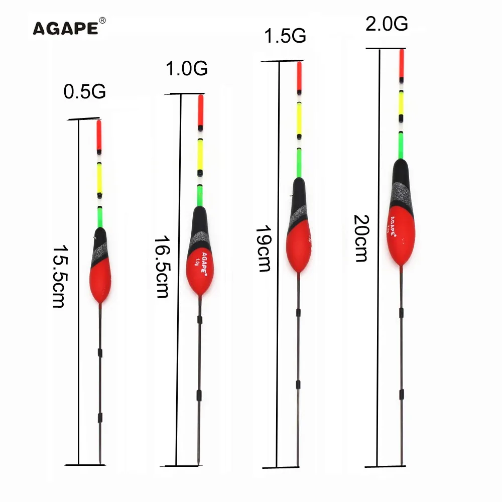 

AGAPE 10pcs Fishing Float Set Bobber 0.5G 1.0G 1.5G 2.0G Bouyancy Balsa Wood Fishing Accessories Wedkarstwo Wyprzedaz 210041