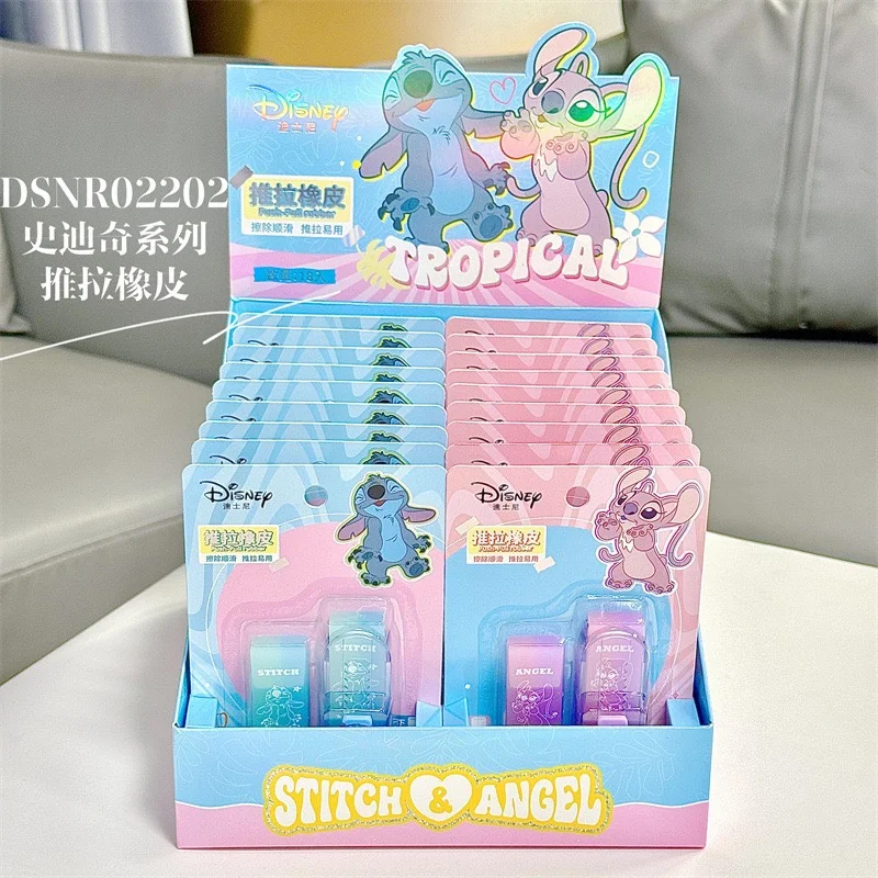 Disney Stitch Push-pull Eraser Kawaii Easy Erasing Eraser Drawing Writing Wiping Kids Art Exam Stationery Office School Supplies