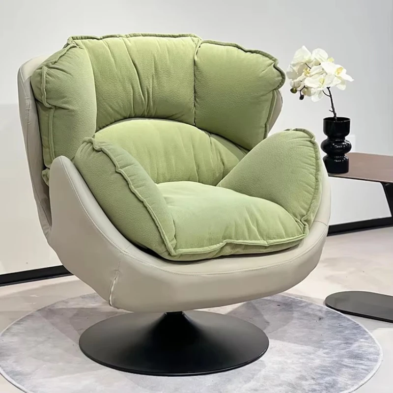 Modern luxury 360-degree rotating sofa chair with adjustable height, suitable for hotel