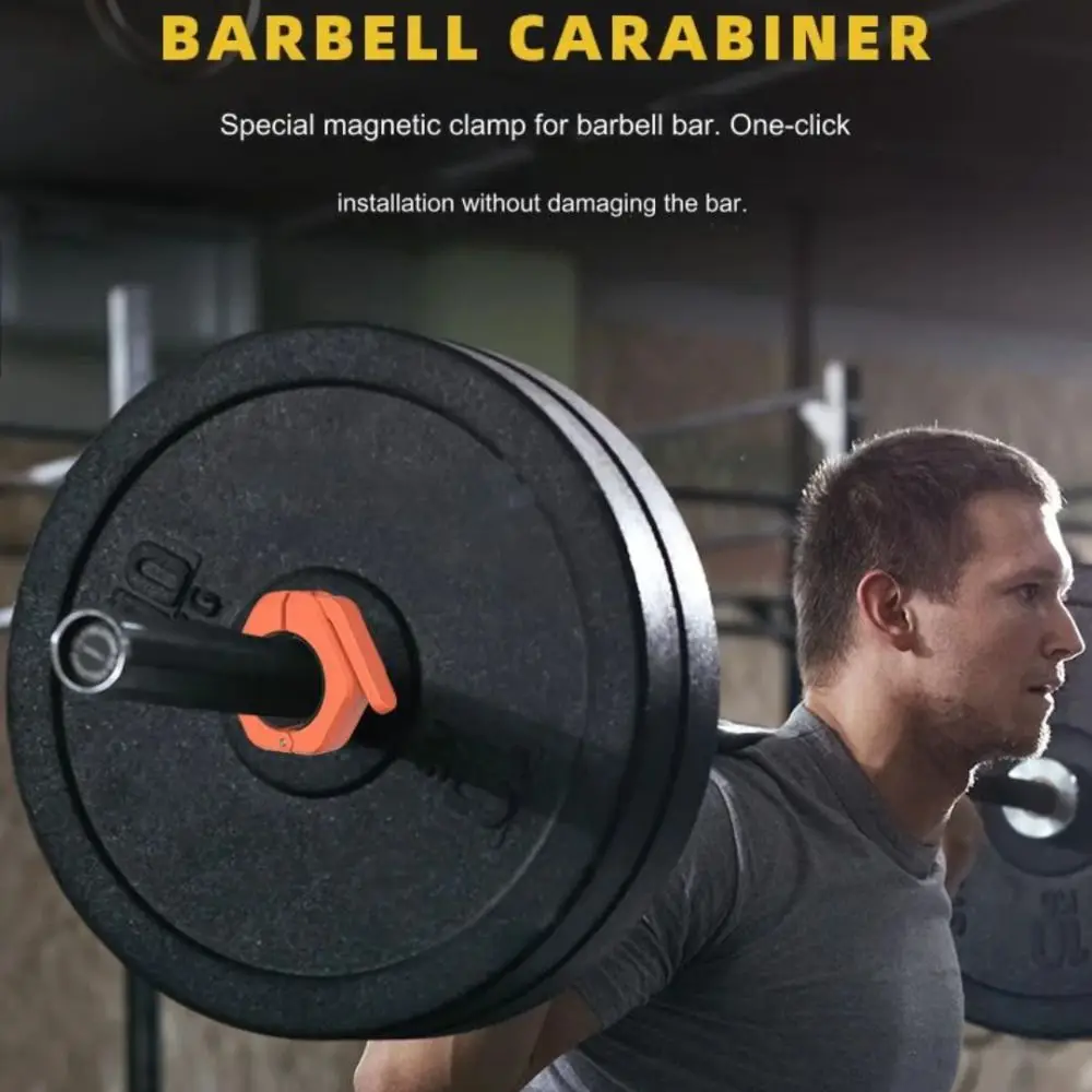 

Magnetic Weightlifting Barbell Clamps Quick Release Deadlift Barbell Spin Lock Hexagon Universal Barbell Collars Barbell