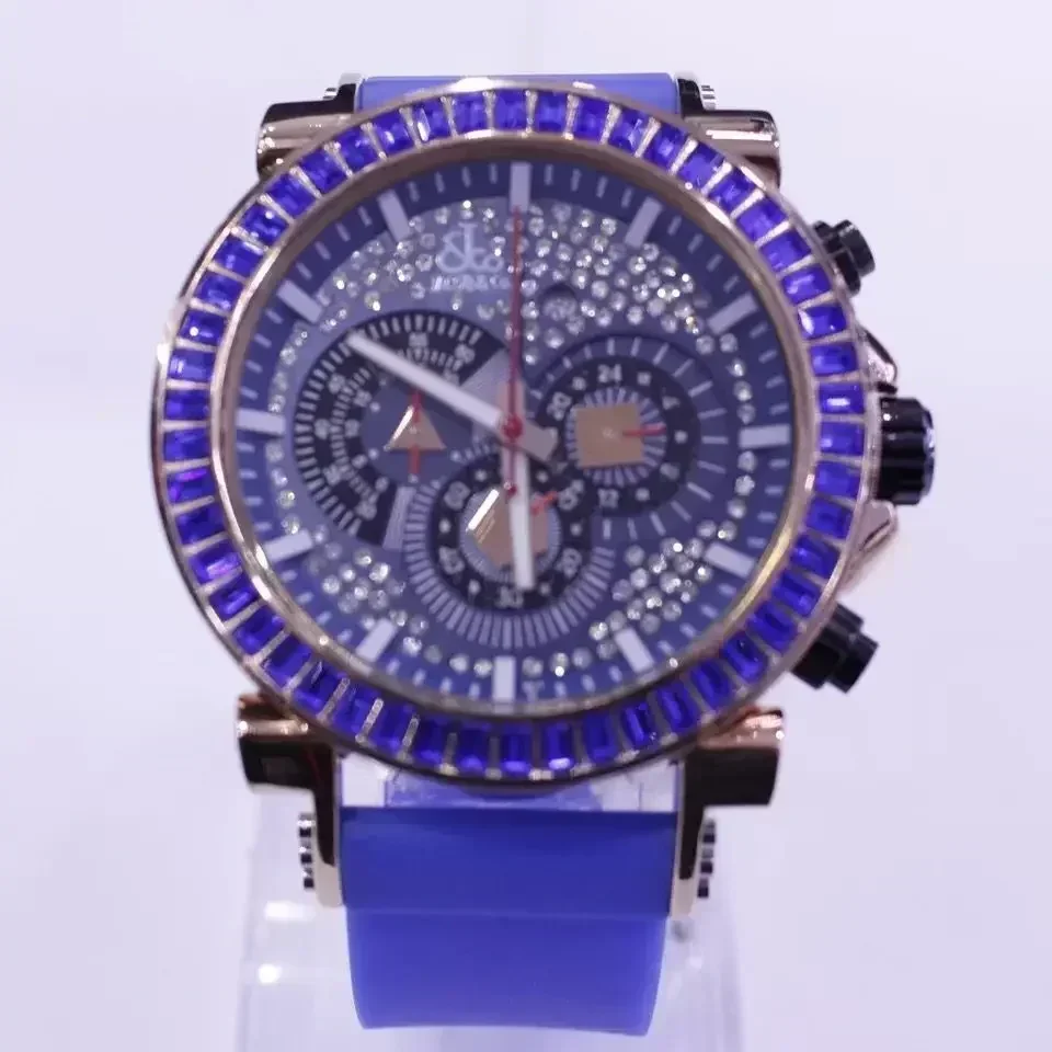 Montre Rinestone pour homme avec bande à quartz léopard, grande plaque, tchèque, tendance de la mode européenne et américaine, éclat