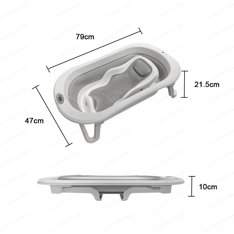 Color box folding bathtub set baby bath bath baby clothes washing machine baby bathtub six-piece gift box
