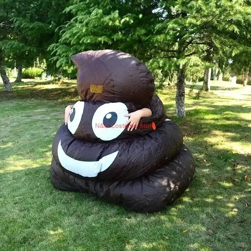 Nuovo divertente costume gonfiabile per cosplay festa di Halloween Natale carnevale cacca abbigliamento completo adulto uomo donna