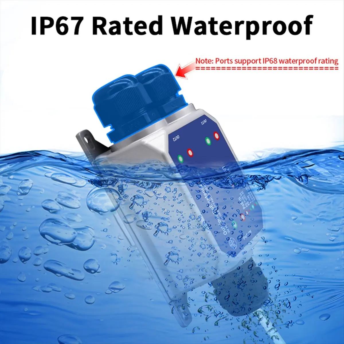 A85P 3 Port Gigabit PoE Extender Outdoor IP67 Waterproof 1 to 2 1000M POE Repeater IEEE802.3af/At/Bt PlugandPlay 48V 120W