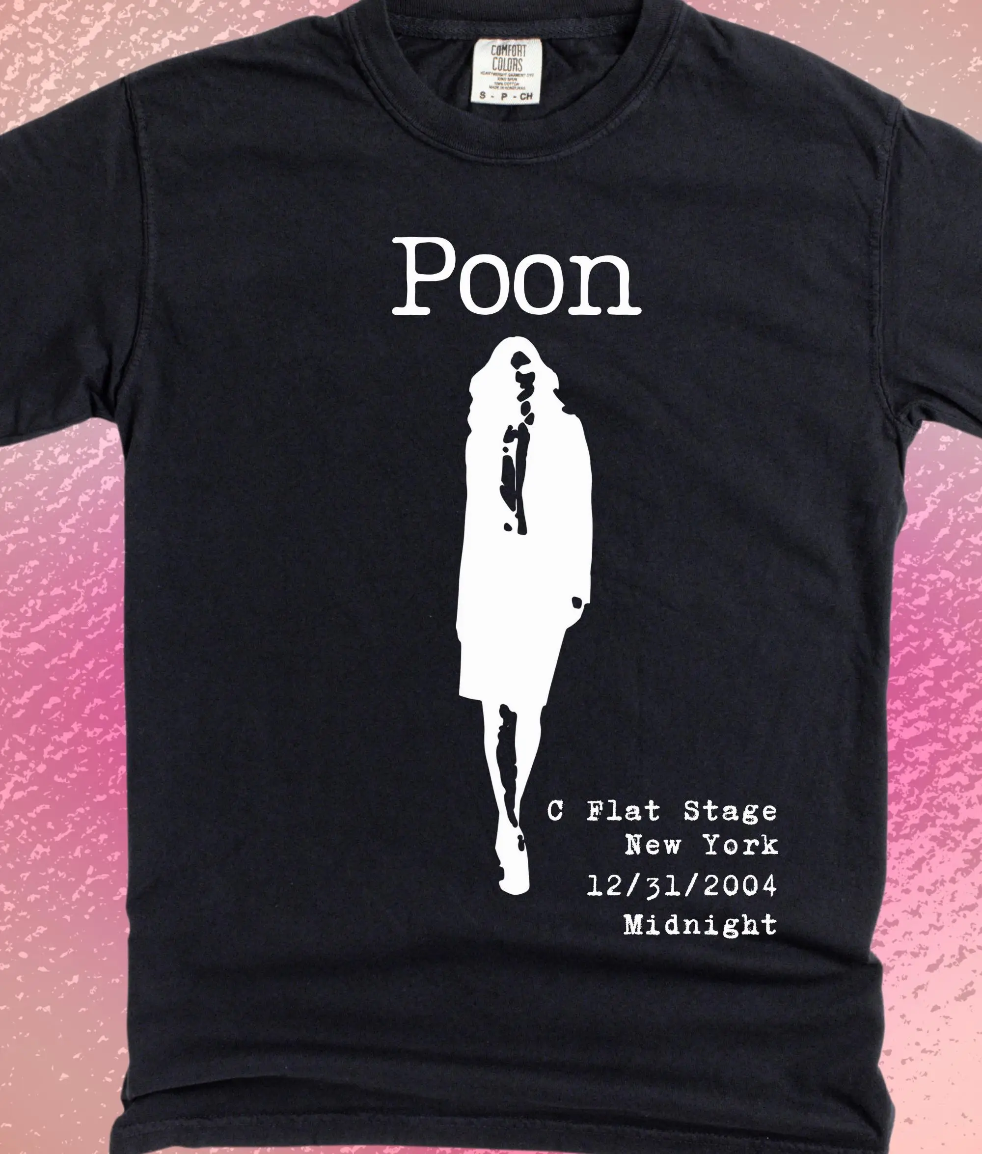 Poon a true band merch jewel Pigment dyed T Shirt from the deep indie underground