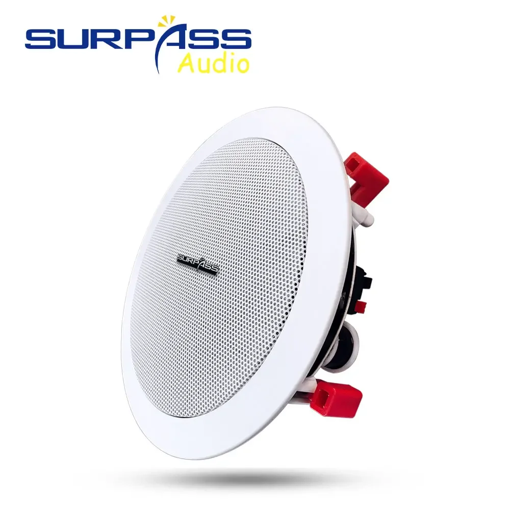 Public Address System 6inch In-Ceiling Speaker Mount Installation Iron Grille Cover 6''+1'' Coxial Speaker PA System Players