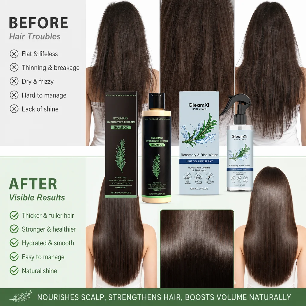 로즈마리 샴푸 헤어 케어 키트 (헤어 스프레이 포함)  - Keratin Treatment Set 리뷰 및 가격