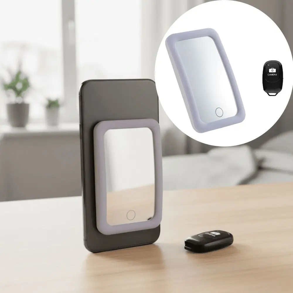 

Magnetic Magnetic Selfie Mirror Led Wide-Angle Phone Selfie Mirror Back Suction Mobile Selfie Makeup Mirror Selfie
