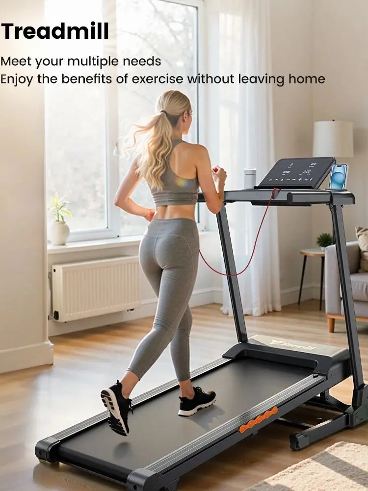 Formill FT61 Home Loopband 3.0HP Opvouwbare Loopmachine 13,5 km/u 15% Hellingshoek 300 lbs Draagvermogen Schokabsorberend LCD-scherm - afbeelding 2