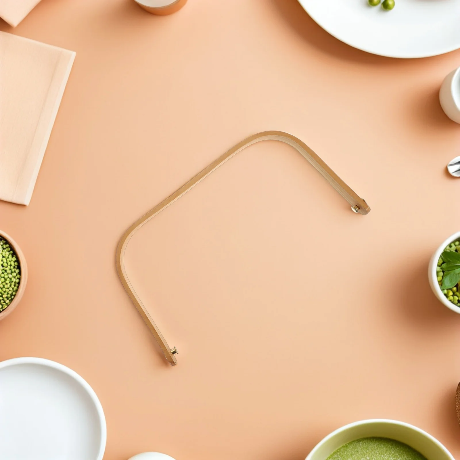 

2Pcs Solid Wood Tray Handles Ergonomic U-Shaped Fruit Platter Handles for Ice Buckets Sushi Serving Hardware Handle