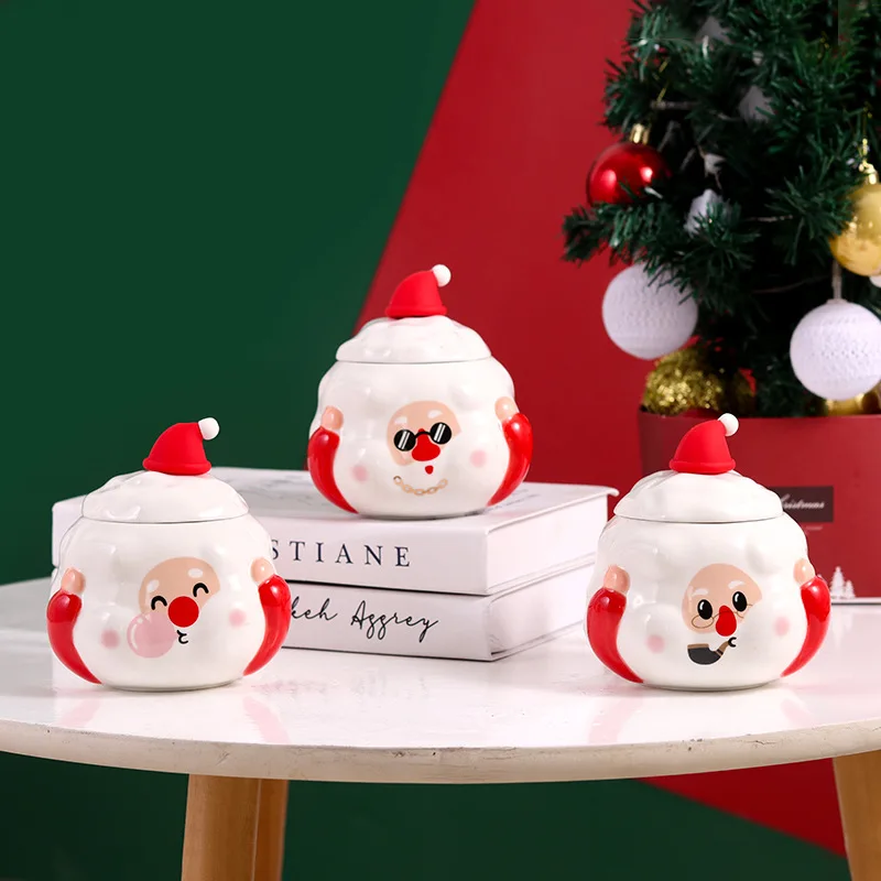 

Christmas Mug Gift Set 430ml Cute Cartoon Coffee Milk Mug Cup With Spoon Lovely Christmas New Year Gift For Family Friend Kids