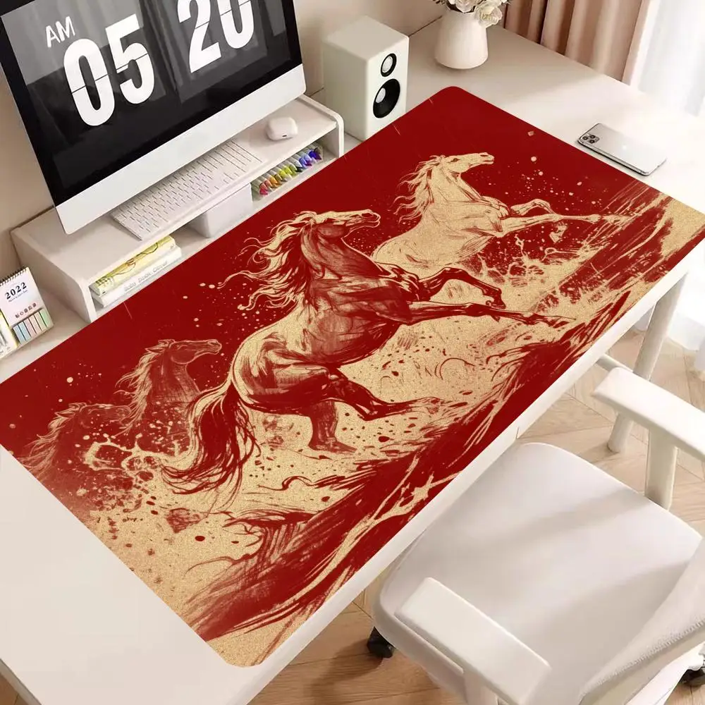 

Элегантный коврик для мыши с конским принтом — моющаяся поверхность с нескользящим резиновым дном, идеально подходит для работы и игр