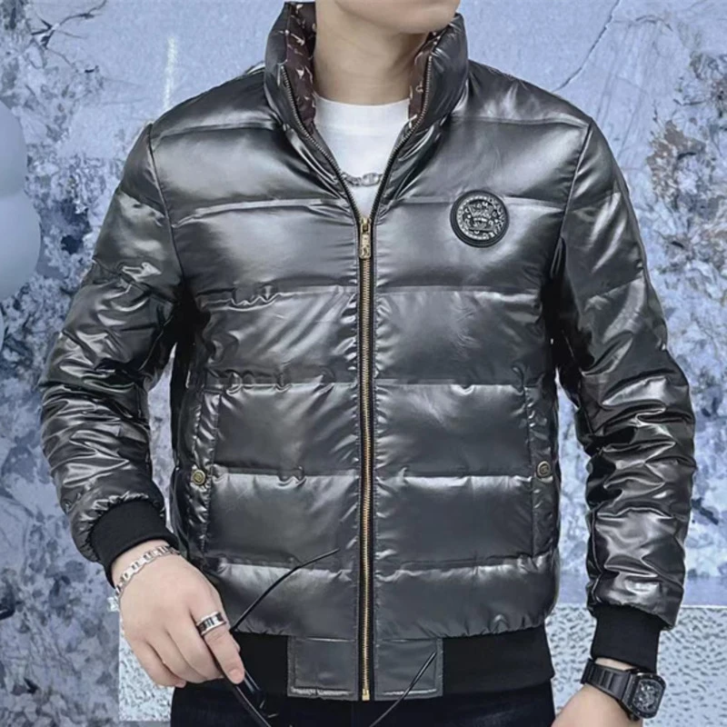 2023 Men 4 Colours Down Jacket Men Stand Collar Down Jacket Hot Selling Winter Down Jacket Versatile Men Streetwear Warm Coat