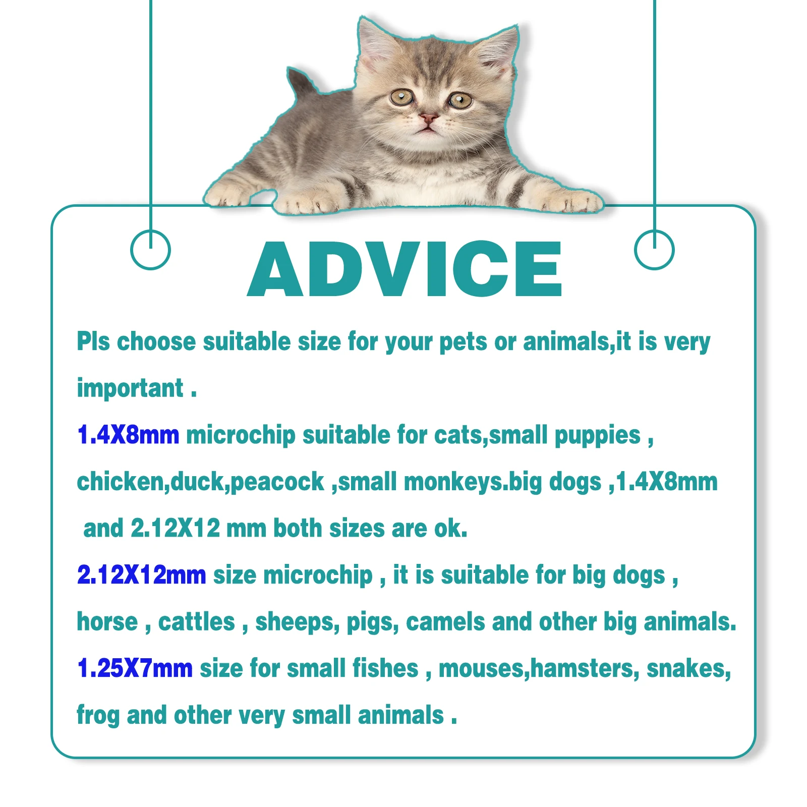 1pcs Microchip Number Customization RFID Animal Syringe FDX-B EM4305 Chip for Pets Going Abroad