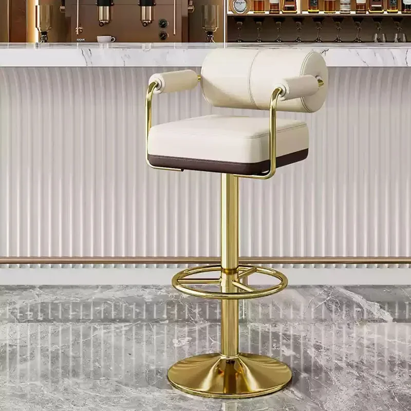 Silla De Bar moderna De estilo nórdico, taburetes De Bar giratorios con mostrador De isla De diseño, Sillas De Bar ajustables De altura, muebles