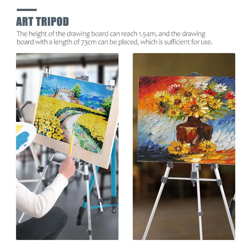 

Профессиональный складной мольберт с регулируемой высотой из алюминиевого сплава для рисования на открытом воздухе, для художников и студентов