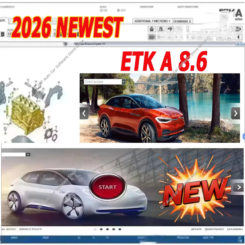 

Newest ETK A 8.6 Group Vehicles Electronic Parts Catalogue until 2026 years For AU/DI+SE/AT+SKO/DA+V/W etka Multi-Languages