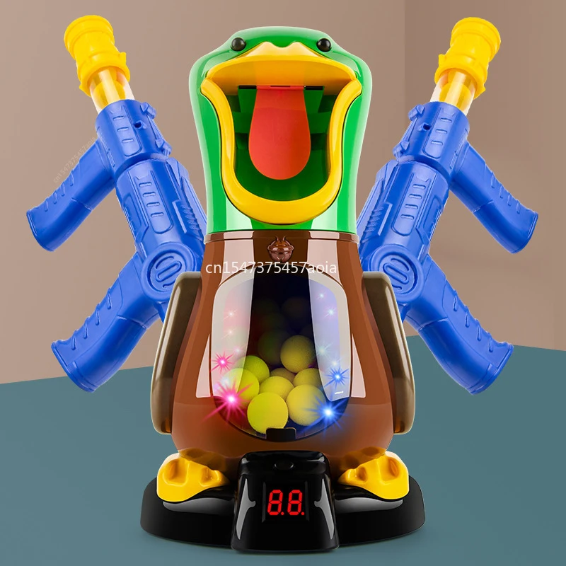 

Hot Sale Novel Shooting Toys Hungry Shooting Duck Air-powered Gun Soft Bullet Ball Electronic Scoring Game Kids Birthday Gift