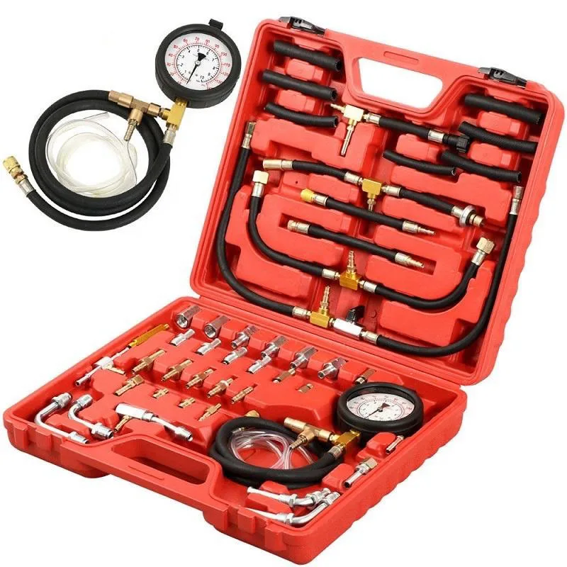 Car Pressure Gage Set Multiple-function Oil Combustion Pressure Meter Fuel Injection Pressure Tester Fuel Tools Kit TB277