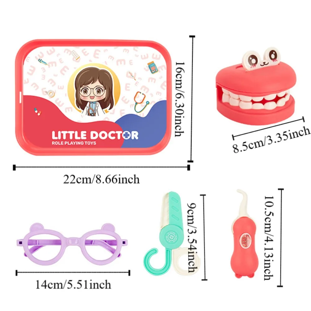 Gioco di ruolo Dottore dentale Giocattoli Spazzolino da denti Fai finta di giocare Simulazione Dentista Set Interazione dell'educazione precoce