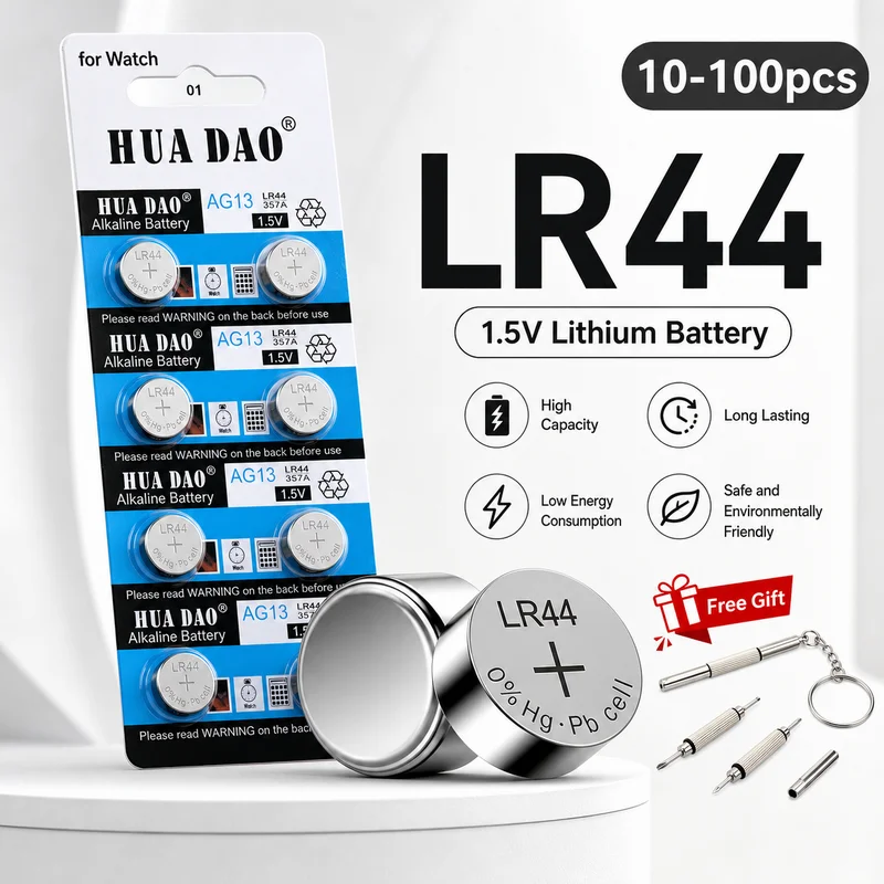 AG13 LR44 357 SR44 LR1154 L1154 1.5V Button Coin Cell Batteries for Watches Toys Remote Controls