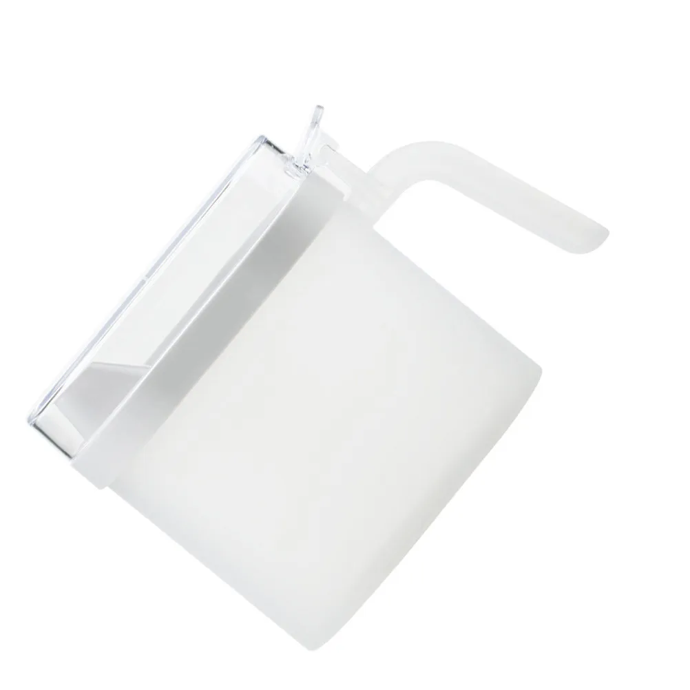 1Pcs Plastic Oil Can Transparent Large-Caliber Spout Removable Design Kitchen Oil Holder Soy Sauce Vinegar Seasoning Container