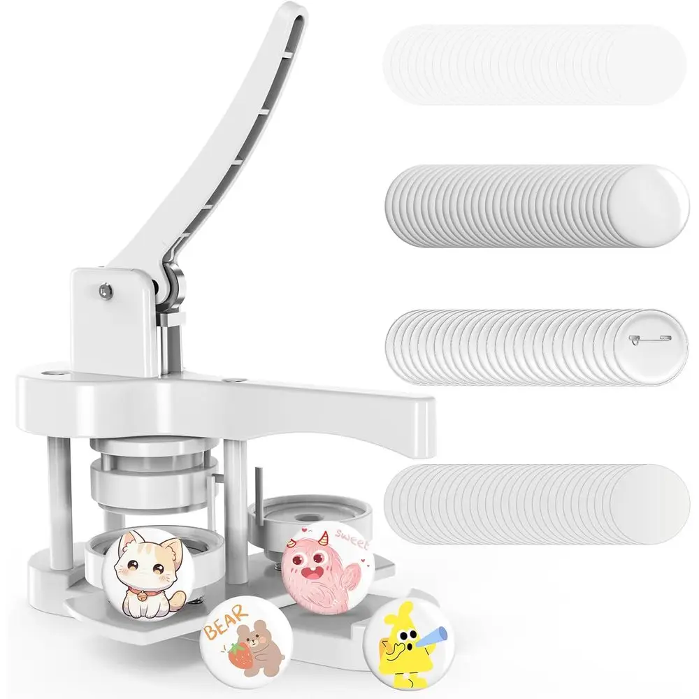 

DIY Button and Pin Badge Kit with 50pcs Supplies, Free Installation (58mm/2.25inch)