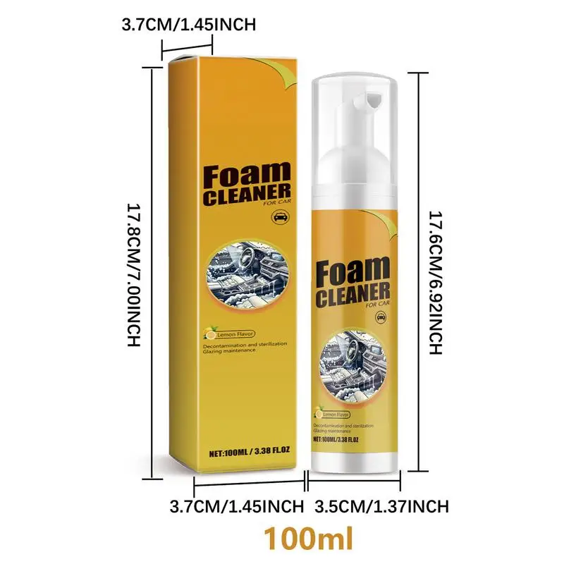 Auto Foam Cleaner Car Detailer Uniwersalny odplamiacz w sprayu Długotrwały środek do czyszczenia wnętrz samochodowych do gumowej tkaniny metalowej