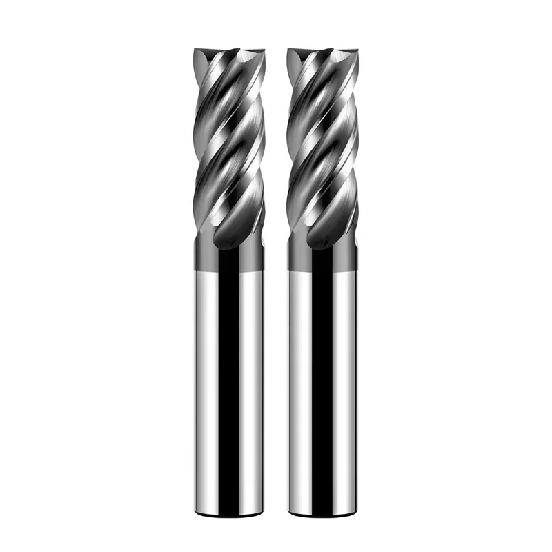 HRC72 CNC Carbide End Mill High Hardness Tungsten Cutter 4Flute Metal Steel Square Router Bit 6 8 12 1416 20Shank Machining Tool