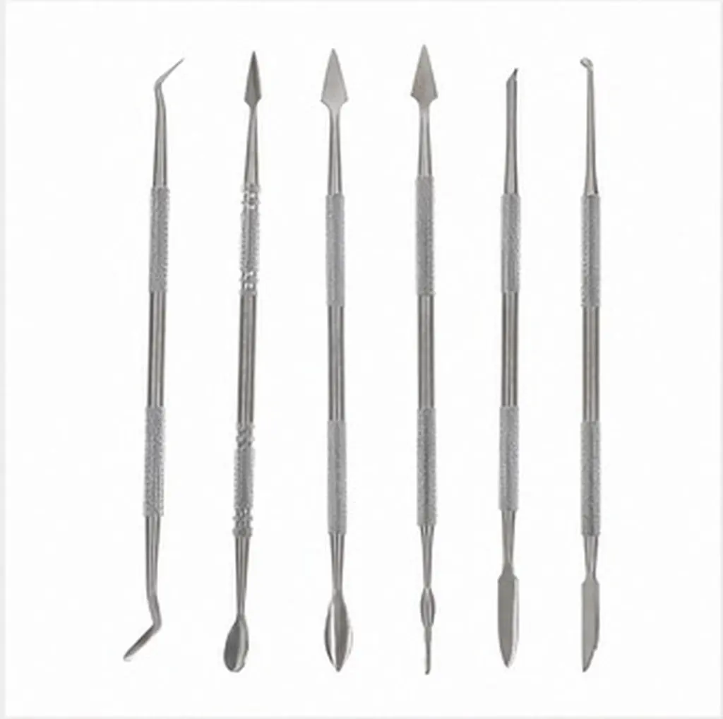 6Pcs Premium Stainless Steel Sculpting Tool Kit Clay Pottery Tools for Carving Scraping Smoothing Shaping DIY Modeling Crafts