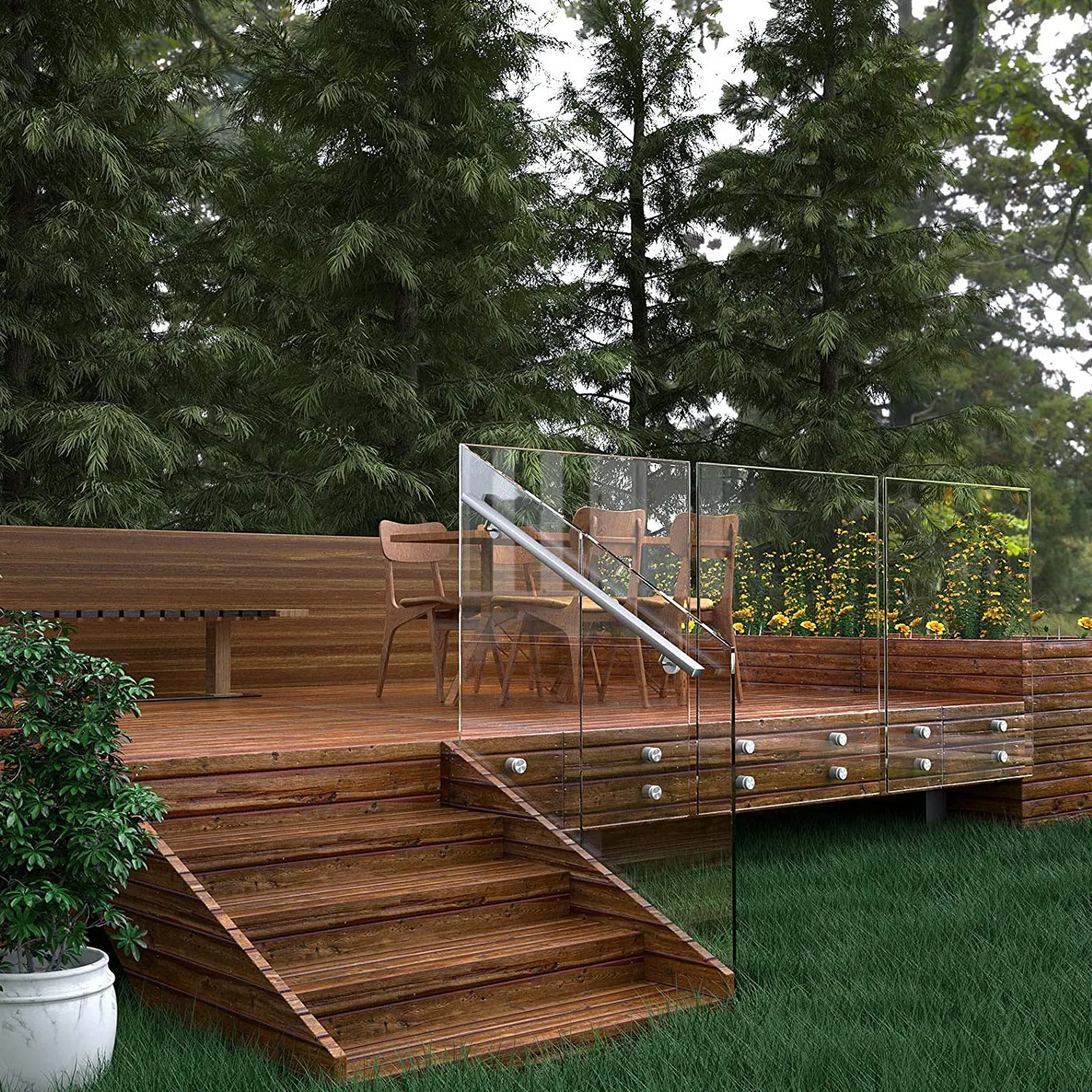 

Комплект из 2 кронштейнов для поручней, настенные, классический дизайн, прочные, для тяжелых нагрузок, для стекла, дерева, стальных поверхностей