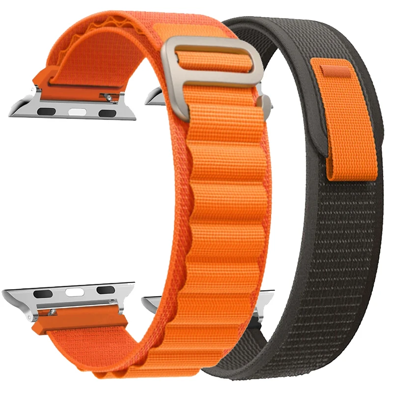 Nylon Strap for apple watch Alpine Loop band 44mm 45mm 49mm 41mm 40mm 44 Trail Bracelet  iWatch series ultra 2 9 8 7 6 5 4 3 se