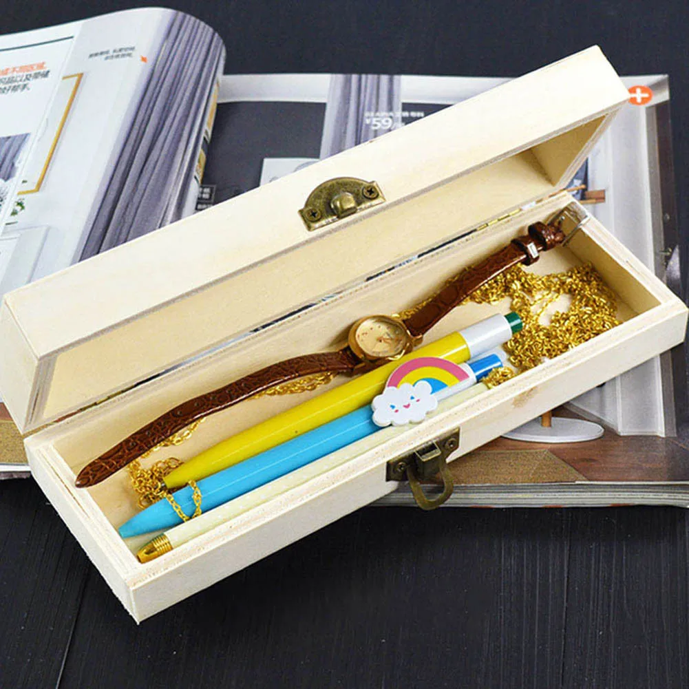 Wooden Box Bracelet Broch Decorate Table Earings For Home 1Pcs 21*7*4cm For Outdoor Travel For Storing Jewelry