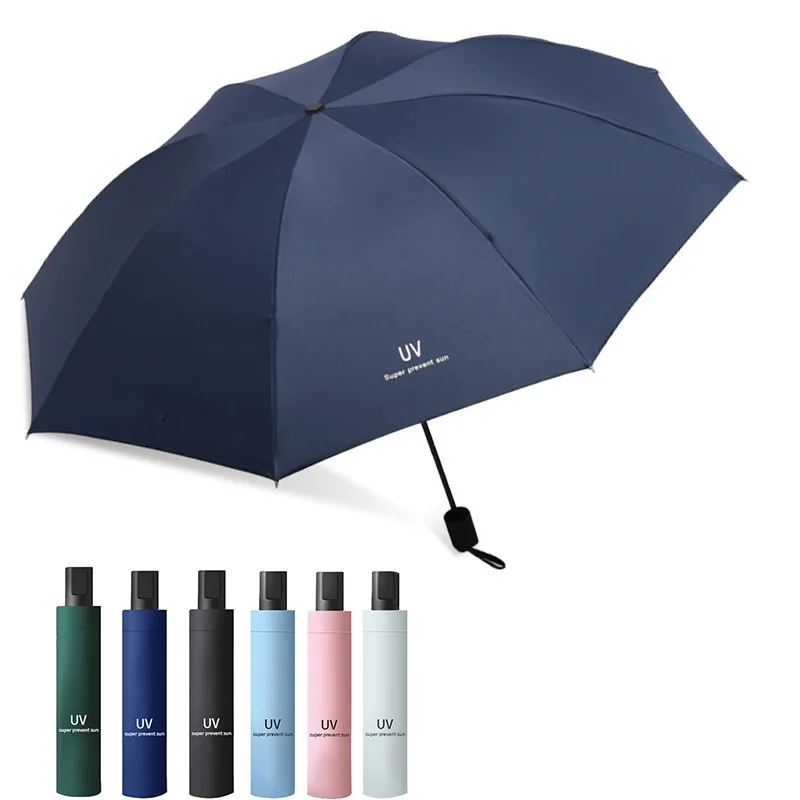 Umbrellas Sun Umbrellas Cartoon Rain and Sunny Manually Folded Student Portable Umbrellas Sunshade Accessories Outdoor Equipment