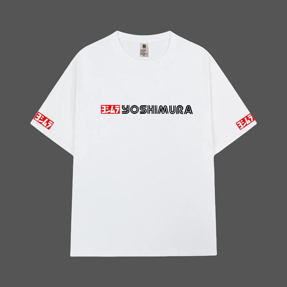 Yoshimura Biker Motorcycle Rider Printed T-shirt Summer Cotton Street Wear Short Sleeve Casual Round Neck T-shirt Men\'s Wear