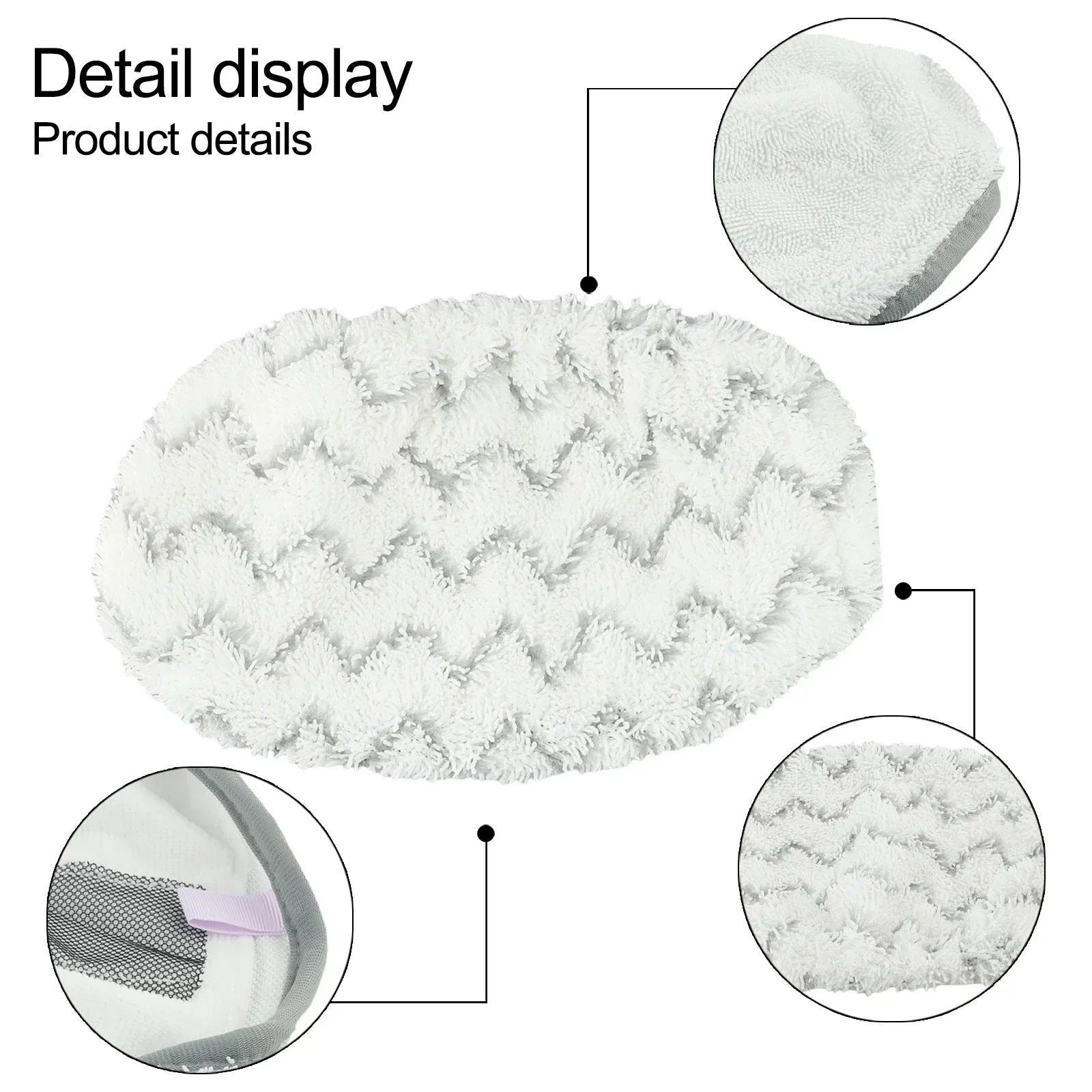 New Practical Mop Pad Washable Gray Microfiber Replace Replacement Set 2pcs White Accessories For Bissell 1132