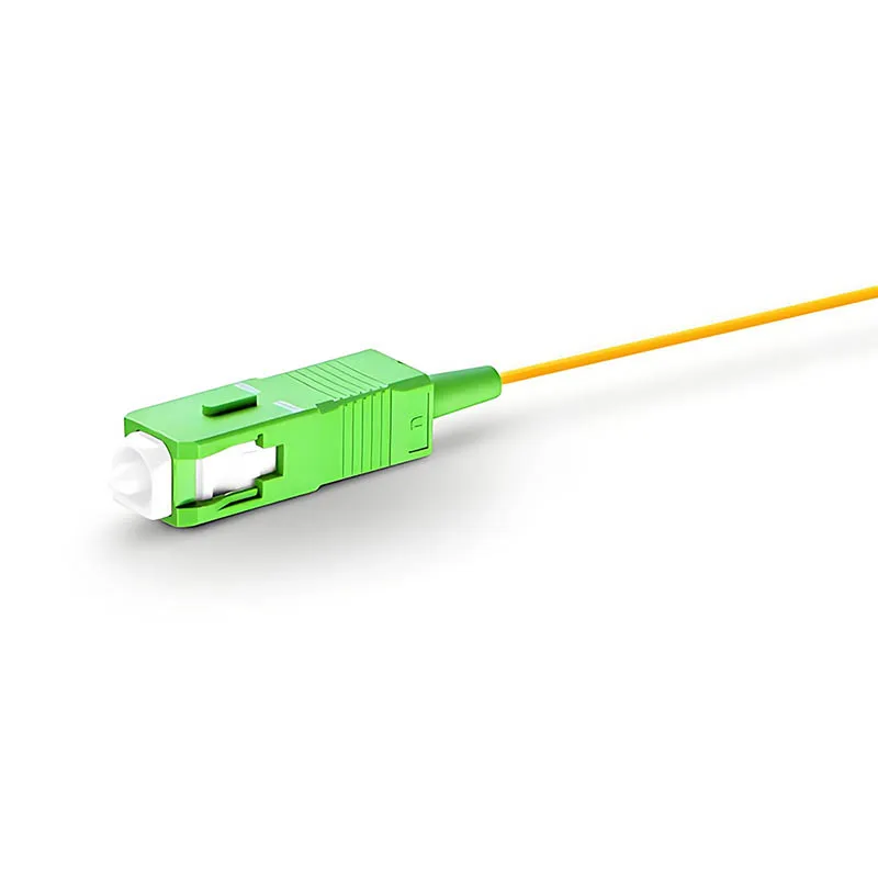 SC APC Optic Fiber Pigtail 1.0Meter SM Single Mode 9/125 Simplex G657A1 Yellow 50 Pieces