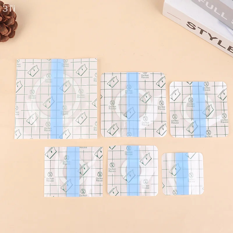 100Pcs Medical Adhesive Waterproof Tape Transparent Tape PU Anti-allergic Medicinal Wound Dressing Fixation Tape