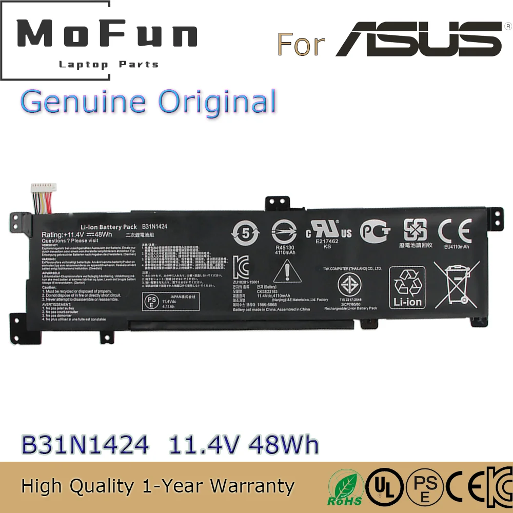 Brand New Original B31N1424 11.4V 48Wh Laptop Battery for Asus A400U A401L K401L B5010 500 200 K401LB5010