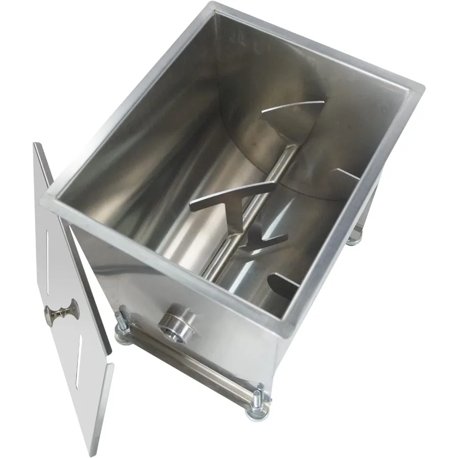 خلاطات اللحوم اليدوية التجارية المصنوعة من الفولاذ المقاوم للصدأ CMI مع غطاء خزان 35 رطل 20 لتر لمعالجة اللحوم عالية السعة مثالية للسجق Pro