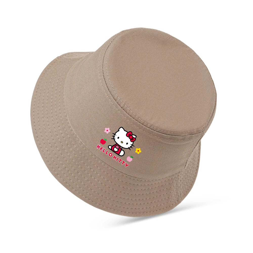 

Sanrio Hello Kitty детская шляпа от солнца для девочек, хлопковая панама с защитой от ультрафиолета, детская милая модная повседневная уличная панама, подарок