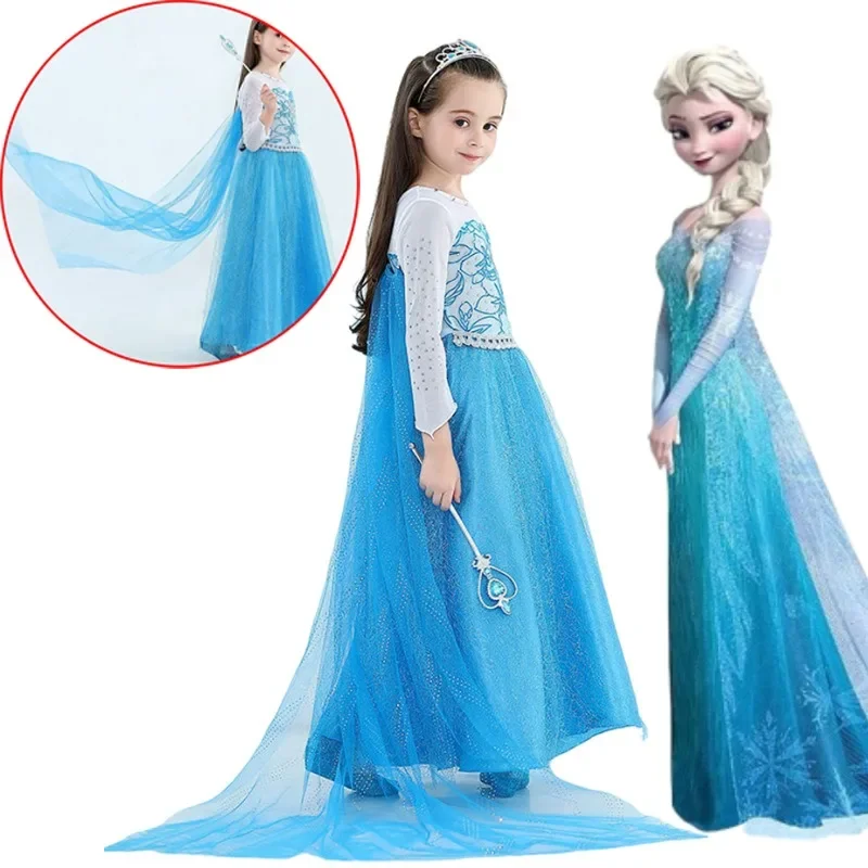 

Disney Elsa Cosplay Dress Costume Anime Character Children's Holiday Performance Party Cosplay Costume Christmas Birthday Gift