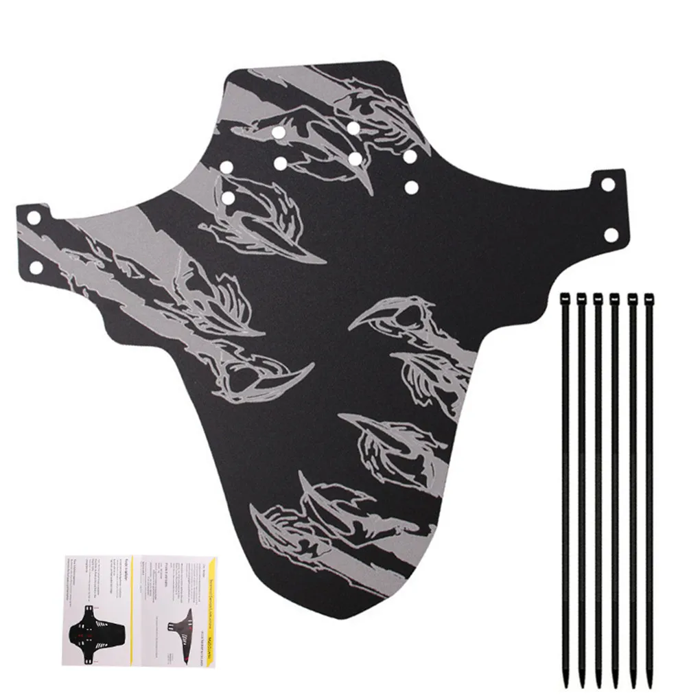 Bicycle Splasher Front Rear Tire Wheel Guard Splash Guard Bike Reflective Dirtboard Mudguard Five-pointed star